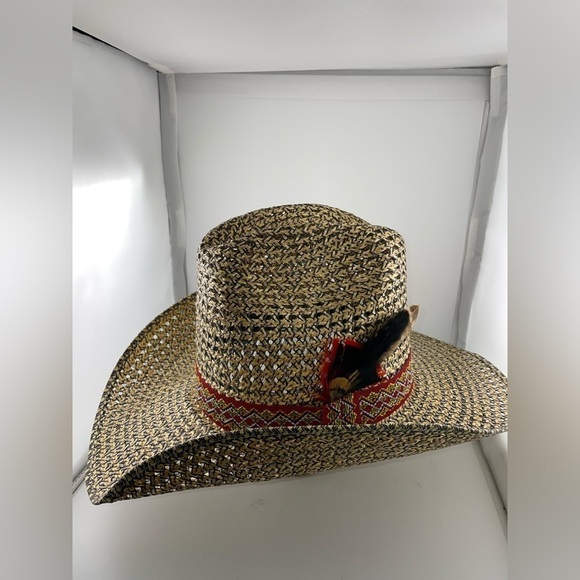 RIO GRANDE Men Size 58 (7 1/4) San Francisco Hat Co Hard Straw Cowboy  Hat‌‌‌‌‌ - Picture 6 of 13